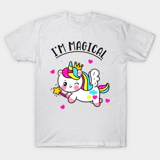 Magical Cute Chibi Unicorn Girl T-Shirt